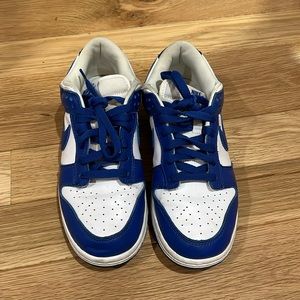 Blue and White Nike Dunks